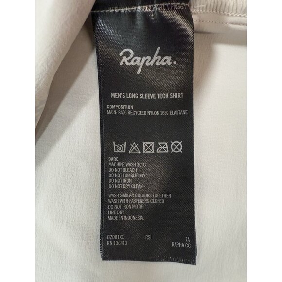 Rapha Mens Long Sleeve Tech Shirt Snap Cycling Commute Performance Sz Large - Picture 9 of 11